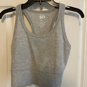 SO Heather Gray Ribbed Tank
